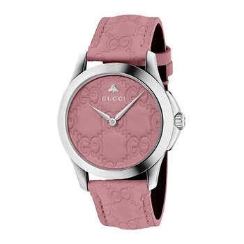 gucci g-timeless guccissima embossed ladies quartz watch